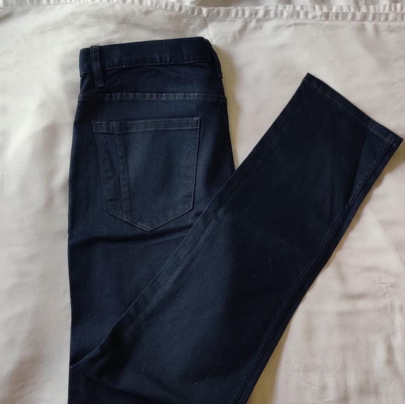 Solid Dark Indigo Men's Perry Ellis Slim Fit Stretch Jeans - Picture 4 of 4